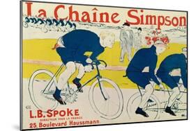 Poster for La Chaine Simpson, Bicycle Chains, 1896-Henri de Toulouse-Lautrec-Mounted Giclee Print