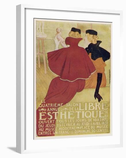 Poster for la Libre Esthetique Brussels-Th?o van Rysselberghe-Framed Art Print