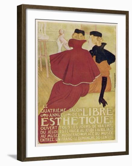 Poster for la Libre Esthetique Brussels-Th?o van Rysselberghe-Framed Art Print