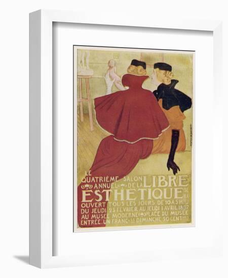 Poster for la Libre Esthetique Brussels-Th?o van Rysselberghe-Framed Art Print