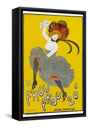 french Le Frou Frou yellow vintage poster for glass frame 36" x 24" painting