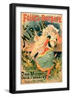 Poster for "Le Miroir" at the Folies-Bergere, a Pantomime by Rene Maizeroy-Jules Chéret-Framed Premium Giclee Print