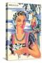 Poster for Mexico, Lady with Parrot-null-Stretched Canvas