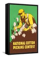 Poster for National Cotton Picking Contest-null-Framed Stretched Canvas