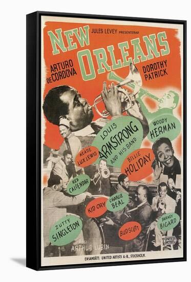 Poster for New Orleans Jazz-null-Framed Stretched Canvas