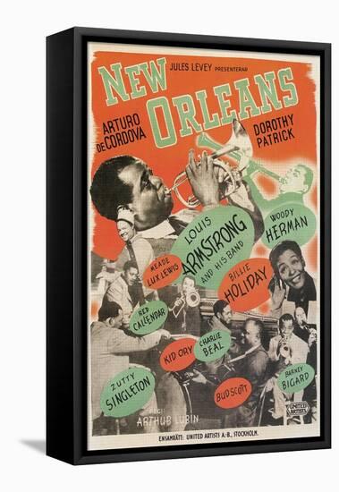 Poster for New Orleans Jazz-null-Framed Stretched Canvas