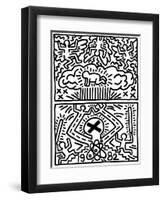 Poster for Nuclear Disarmament-Keith Haring-Framed Premium Giclee Print