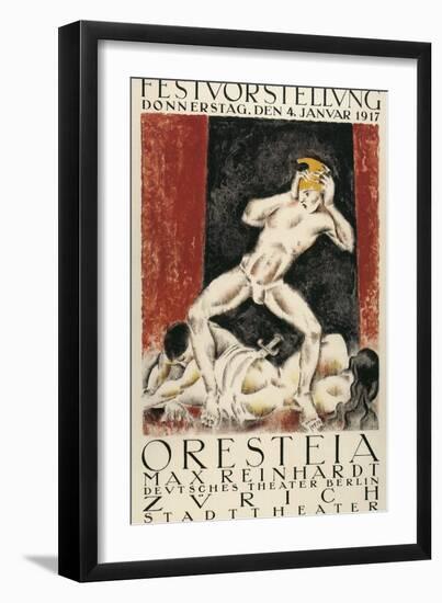Poster for Orestes Production, Zurich-null-Framed Art Print