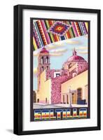 Poster for Saltillo, Mexico, Old Church-null-Framed Art Print