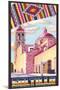 Poster for Saltillo, Mexico, Old Church-null-Mounted Art Print