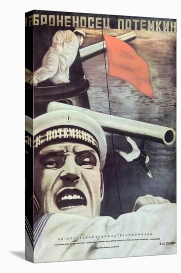 Poster for Sergei Eisenstein's Film, 'Battleship Potemkin', 1925-null-Stretched Canvas