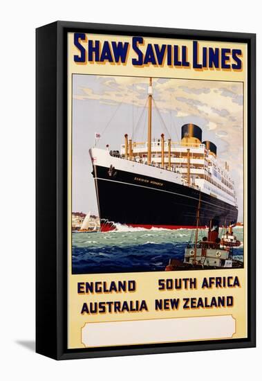 Poster for Shaw Savill Lines-null-Framed Stretched Canvas