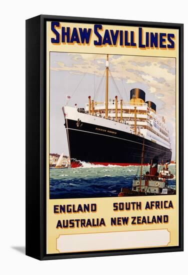 Poster for Shaw Savill Lines-null-Framed Stretched Canvas