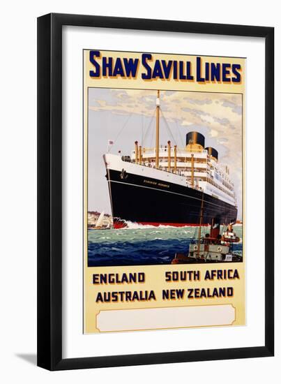 Poster for Shaw Savill Lines-null-Framed Photographic Print