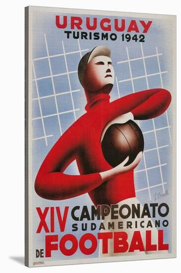Poster for South American Soccer Tournament-null-Stretched Canvas