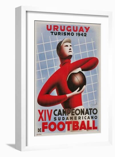 Poster for South American Soccer Tournament-null-Framed Art Print