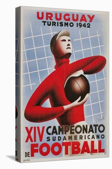 Poster for South American Soccer Tournament-null-Stretched Canvas