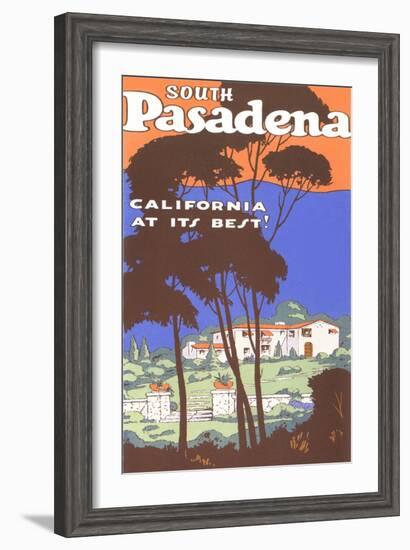 Poster for South Pasadena, California-null-Framed Art Print