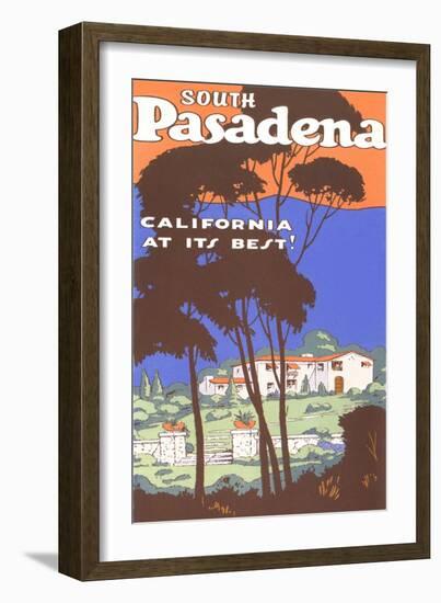 Poster for South Pasadena, California-null-Framed Art Print