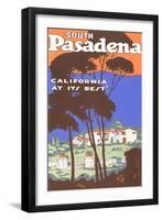 Poster for South Pasadena, California-null-Framed Art Print