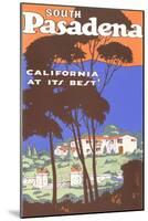 Poster for South Pasadena, California-null-Mounted Art Print