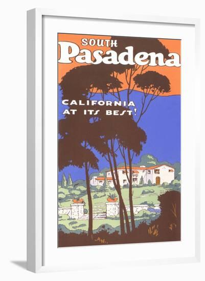 Poster for South Pasadena, California-null-Framed Art Print