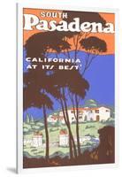 Poster for South Pasadena, California-null-Framed Art Print