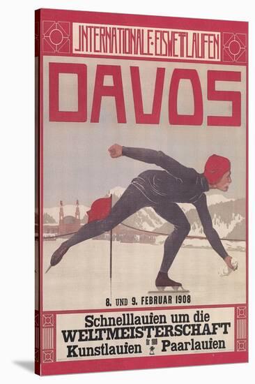 Poster for Speed Skating in Davos-null-Stretched Canvas