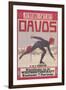 Poster for Speed Skating in Davos-null-Framed Art Print