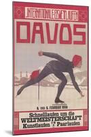 Poster for Speed Skating in Davos-null-Mounted Art Print