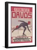 Poster for Speed Skating in Davos-null-Framed Art Print