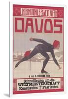 Poster for Speed Skating in Davos-null-Framed Art Print