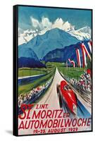 Poster for St. Moritz Car Show-null-Framed Stretched Canvas