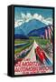 Poster for St. Moritz Car Show-null-Framed Stretched Canvas