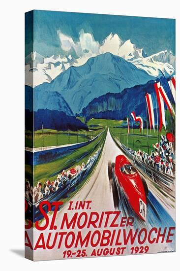 Poster for St. Moritz Car Show-null-Stretched Canvas