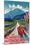 Poster for St. Moritz Car Show-null-Mounted Giclee Print