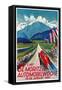 Poster for St. Moritz Car Show-null-Framed Stretched Canvas