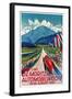 Poster for St. Moritz Car Show-null-Framed Art Print