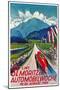 Poster for St. Moritz Car Show-null-Mounted Art Print