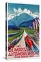 Poster for St. Moritz Car Show-null-Stretched Canvas