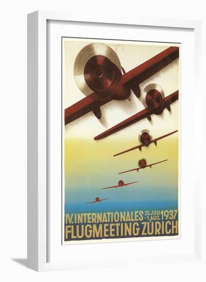Poster for Swiss Air Show-null-Framed Art Print