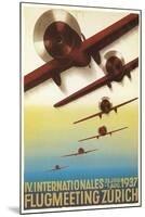 Poster for Swiss Air Show-null-Mounted Art Print