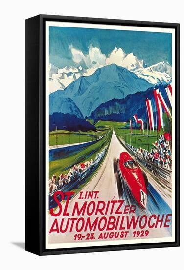 Poster for Swiss Auto Race-null-Framed Stretched Canvas