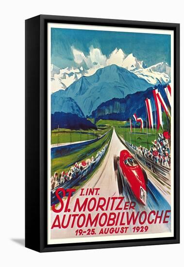 Poster for Swiss Auto Race-null-Framed Stretched Canvas