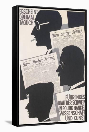 Poster for Swiss Newspaper-null-Framed Stretched Canvas