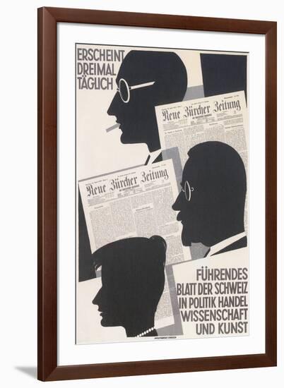 Poster for Swiss Newspaper-null-Framed Art Print