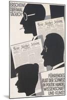 Poster for Swiss Newspaper-null-Mounted Giclee Print