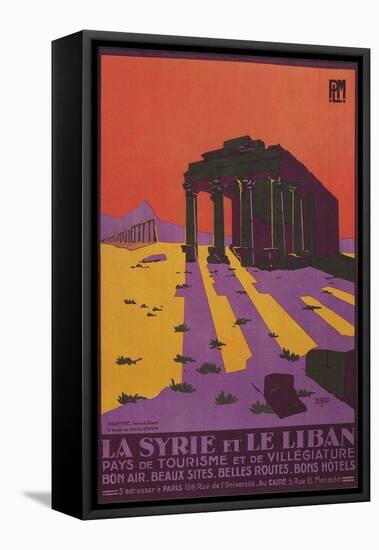 Poster for Syria and Lebanon-Found Image Press-Framed Stretched Canvas