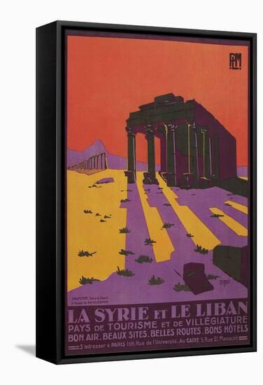 Poster for Syria and Lebanon-Found Image Press-Framed Stretched Canvas