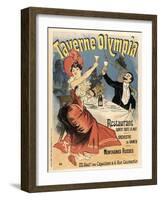 Poster for 'Taverne Olympia' in Paris-null-Framed Art Print